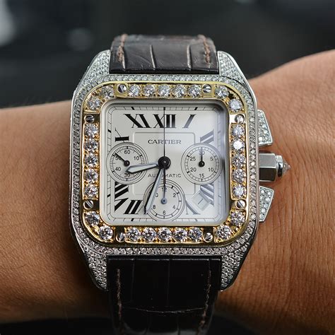 original cartier santos|cartier santos xl with diamonds.